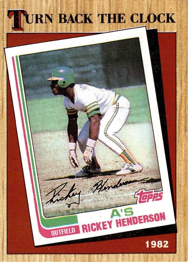 Rickey Henderson 1987 Topps Turn Back the Clock Series Mint Card #311