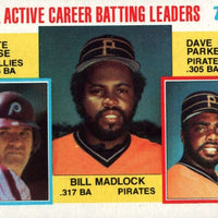 Pete Rose / Dave Parker / Bill Madlock 1984 Topps NL Active Career Batting Leaders Series Card #701