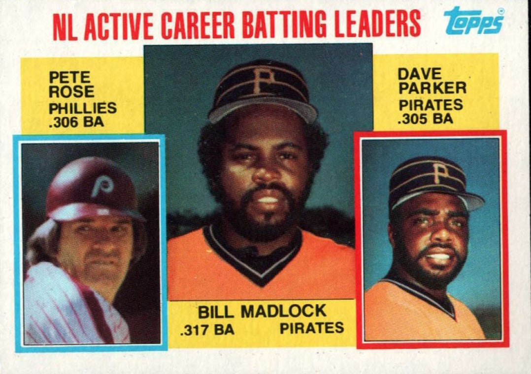 Pete Rose / Dave Parker / Bill Madlock 1984 Topps NL Active Career