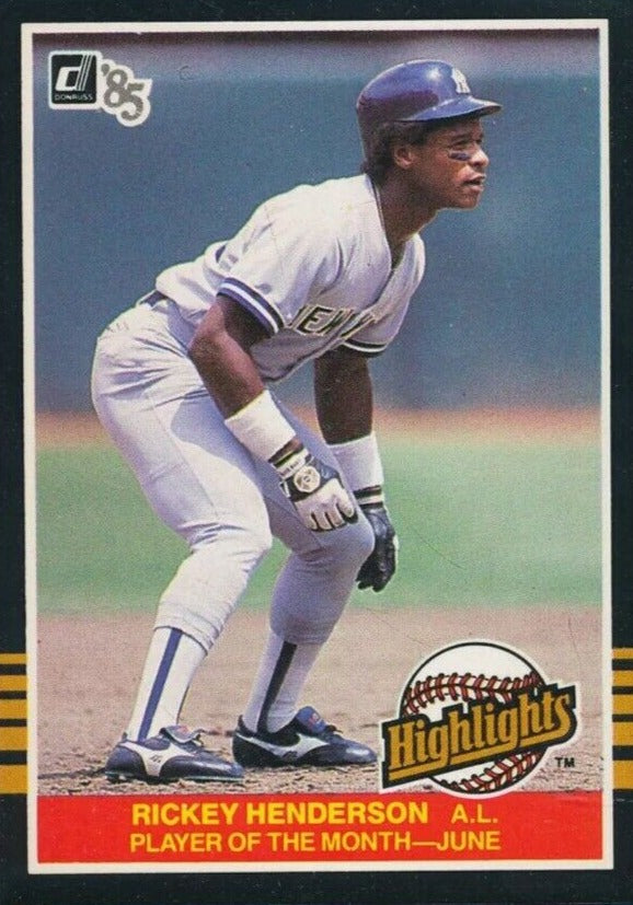 Rickey Henderson 1985 Donruss Highlights Series Mint Card #17