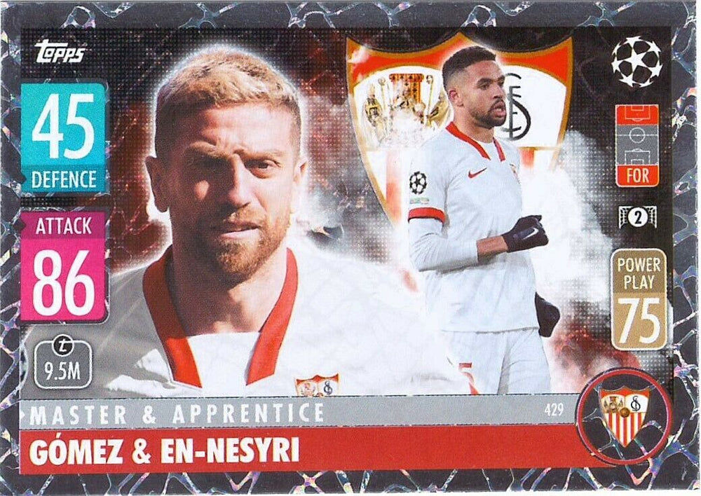 Gomez & En-Nesyri 2021 2022 Topps Match Attax Master & Apprentice Series Mint Card #429