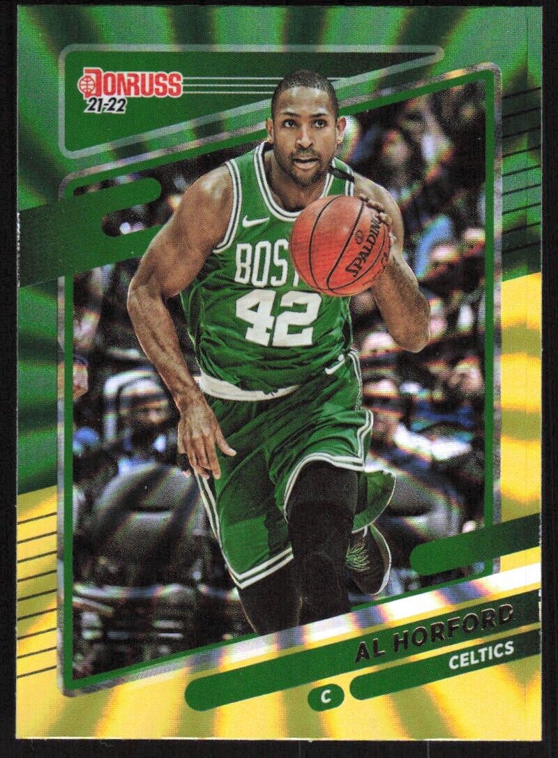 Al Horford 2021 2022 Panini Donruss Green and Yellow Laser Series Mint Card #52