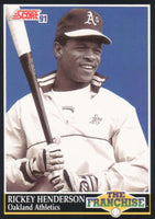 Rickey Henderson 1991 Score The Franchise Series Mint Card #857
