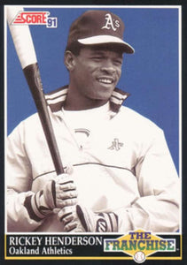 Rickey Henderson 1991 Score The Franchise Series Mint Card #857