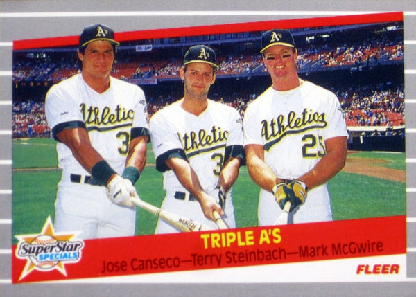 1990 Fleer Jose Canseco #3 Baseball Card