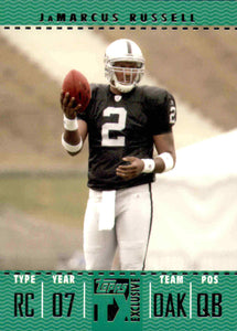 JaMarcus Russell 2007 Topps TX Exclusive Series Mint Rookie Card #105 Only 399 made