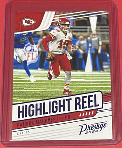 Patrick Mahomes II 2020 Panini Prestige Highlight Reel Xtra Points Series Mint Card #HR-PM BLUE Parallel Version