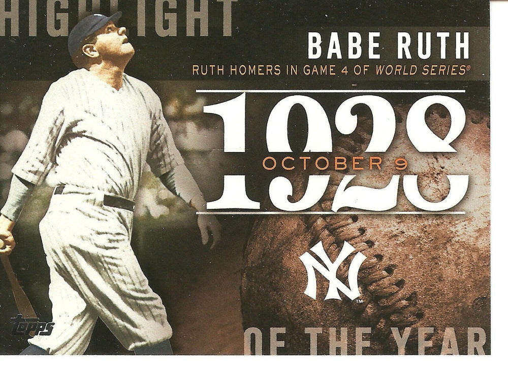 Babe Ruth 2015 Topps Highlight of the Year Series Mint Card #H-2