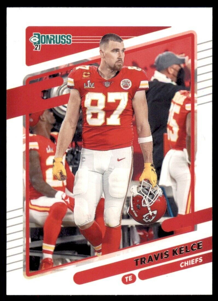 Travis Kelce 2021 Panini Donruss No Helmet Photo Variation Series Mint