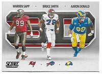 Warren Sapp Bruce Smith Aaron Donald 2021 Score 3D Series Mint Card #307
