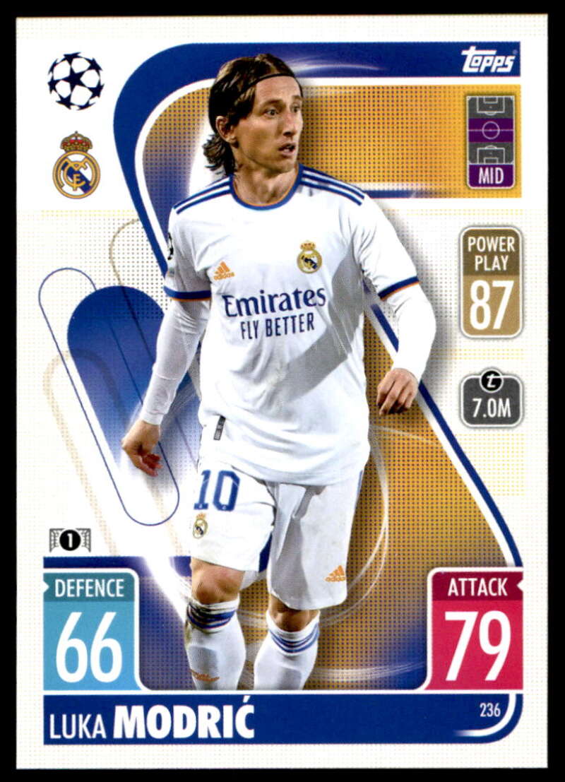 Luka Modric 2021 2022 Topps Match Attax UEFA Champions League Series M ...