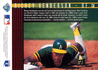 Rickey Henderson 1993 Upper Deck Diamond Gallery Heroes Series Mint Card #29
