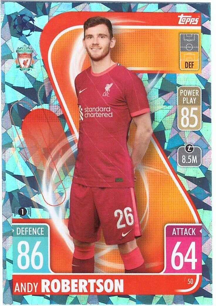 Andy Robertson 2021 2022 Topps Match Attax Crystal Series Mint Card #50