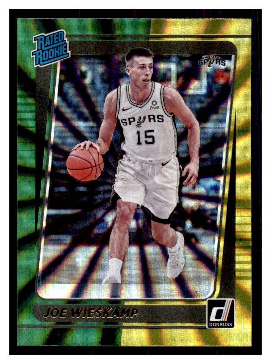 Joe Wieskamp 2021 2022 Panini Donruss Rated Rookie Green and Yellow Laser Series Mint Card #230