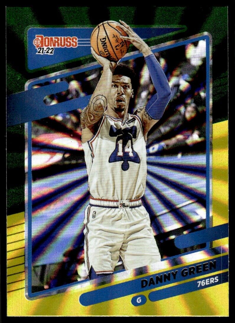 Danny Green 2021 2022 Panini Donruss Green and Yellow Laser Series Mint Card #176