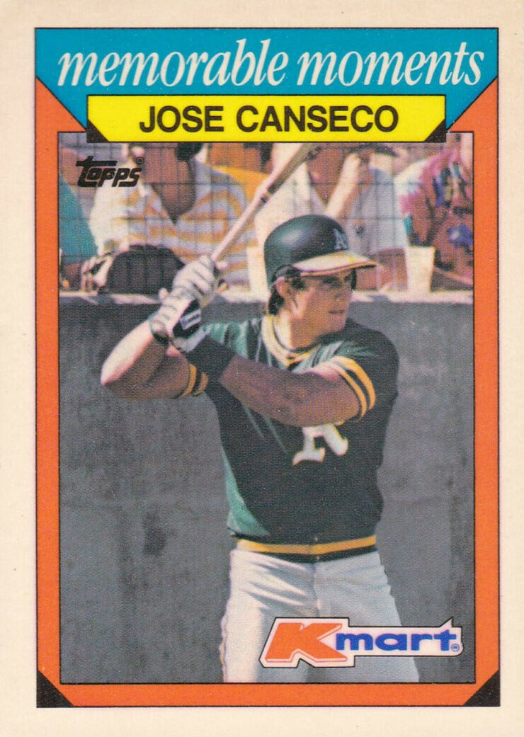 Jose Canseco 1988 Topps Kmart Memorable Moments Series Mint Card #4