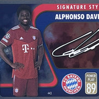 Alphonso Davies 2021 2022 Topps Match Attax Signature Style Series Mint Card #443