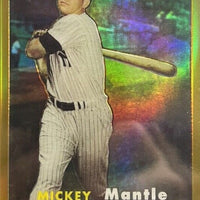 Mickey Mantle 2009 Topps Chrome Gold Refractor Series Mint Insert Card #3