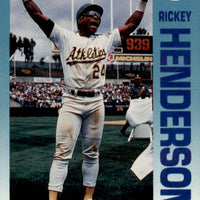 Rickey Henderson 1992 Fleer 7 Eleven/Citgo The Performer Series Mint Card #17