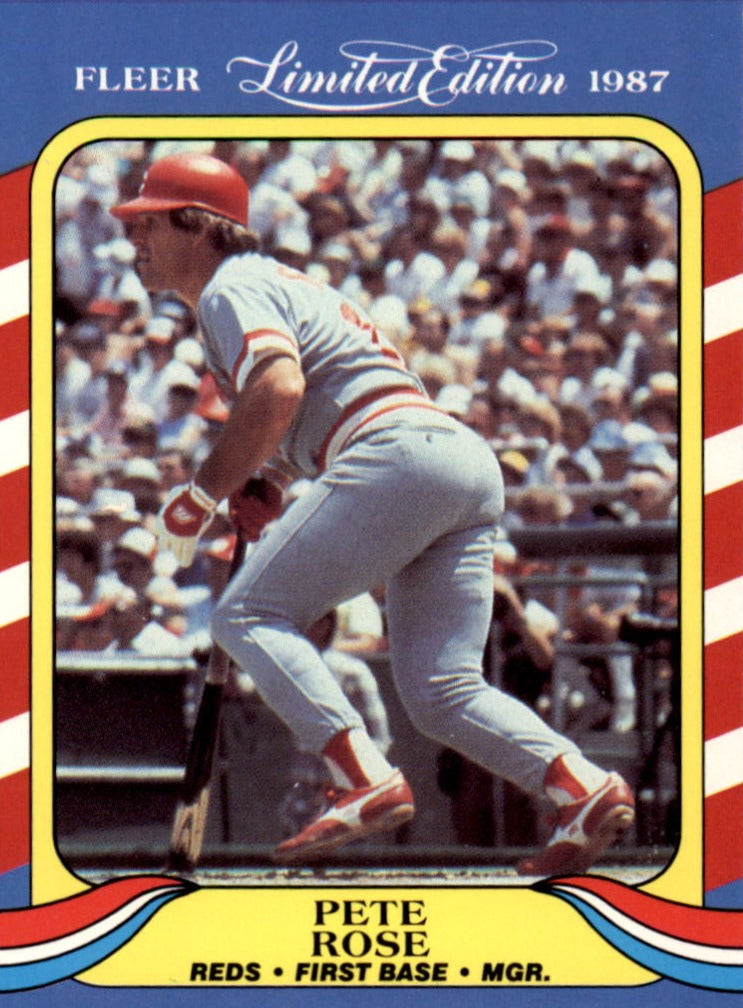Pete Rose 1987 Fleer Limited Edition Series Card #36