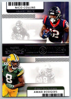 Nico Collins and Amari Rodgers 2021 Panini Contenders Round 3 Numbers Series Mint Card #RN-NCO
