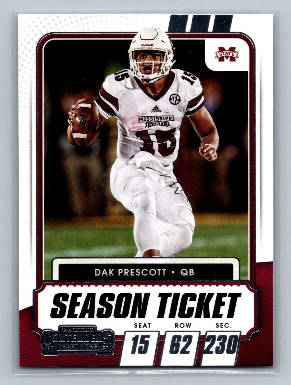 Dak Prescott 2021 Panini Contenders Draft Season Ticket Series Mint Card #24