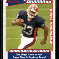 Marshawn Lynch 2007 Topps Rookie Fantasy Challenge Series Mint Card #3