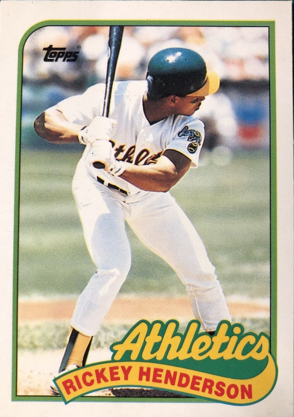 Topps 1989 Rickey Henderson Yankees MLB Card 