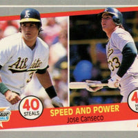 Jose Canseco 1989 Fleer 40/40 Speed and Power Series Mint Card #628