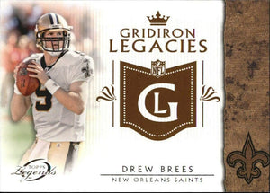 Drew Brees 2011 Topps Legends Gridiron Legacies Series Mint Card #GLDB