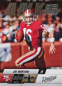 Joe Montana 2022 Panini Prestige Any Given Sunday Series Mint Card #12