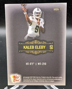 Kaleb Eleby 2022 Wild Card Matte National Convention Mint Rookie Card MBN-13
