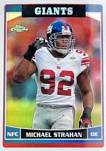 Michael Strahan 2006 Topps Chrome Refractor Series Mint Card #144