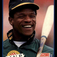 Rickey Henderson 1991 Score MVP Series Mint Card #875