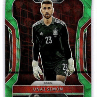 Unai Simon 2022 Panini Prizm World Cup Soccer Green Wave Series Mint Card #228