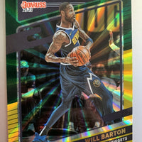 Will Barton 2021 2022 Panini Donruss Green and Yellow Laser Series Mint Card #106