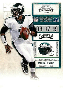 Michael Vick 2010 Playoff Contenders Series Mint Card #75