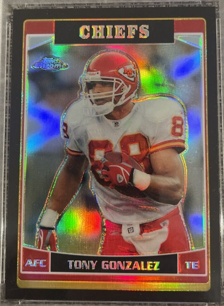 Tony Gonzalez 2006 Topps Chrome SSP BLACK Refractor Series Mint Card #96. Only 199 Made!