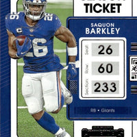 Saquon Barkley 2021 Panini Contenders Season Ticket Series Mint Card #74