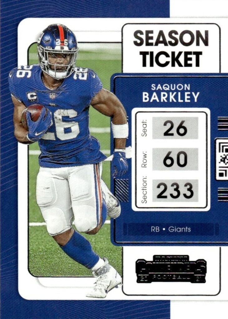 Saquon Barkley 2021 Panini Contenders Season Ticket Series Mint Card #