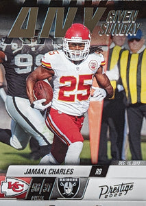 Jamaal Charles 2022 Panini Prestige Any Given Sunday Series Mint Card #17