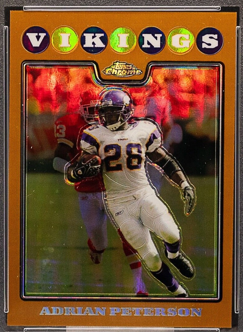 Adrian Peterson 2008 Topps Chrome Gold Refractor FACTORY SET EXCLUSIVE Mint Card #298