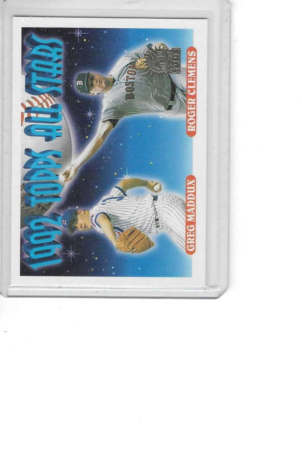 Roger Clemens and Greg Maddux 1993 Topps Micro All Stars Series Mint Card #409
