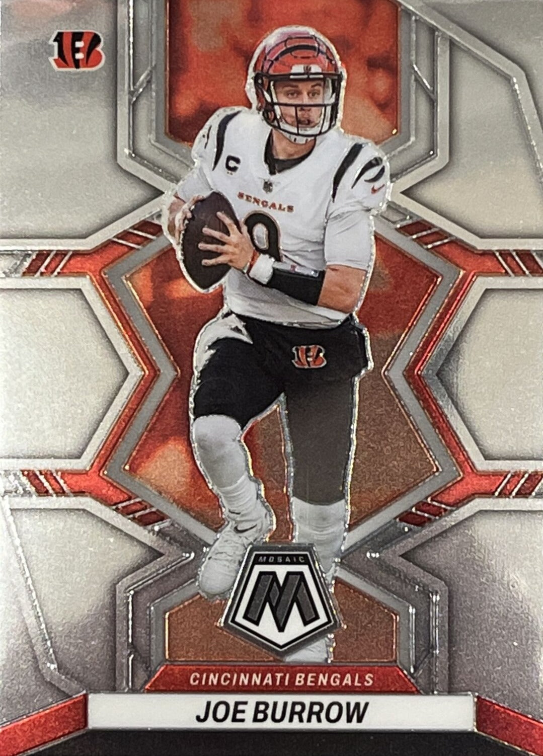 Joe Burrow Color Match 2022 Panini Mosaic Orange Reactive Prizm 39 Bengals