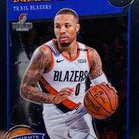 Damian Lillard 2019 2020 Hoops Premium Stock Tribute Series Mint Card #291