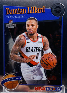 Damian Lillard 2019 2020 Hoops Premium Stock Tribute Series Mint Card #291