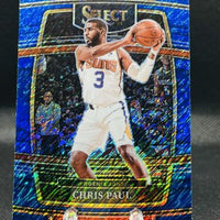 Chris Paul 2021 2022 Panini Select Concourse Blue Shimmer Prizm Series Mint Card #51