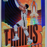 Giannis Antetokounmpo 2021 2022 Donruss Optic T-Minus Purple Prizm Series Mint Card #3