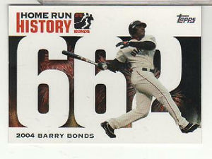 Barry Bonds 2006 Topps Home Run History Series Mint Card #BB-662