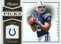 Andrew Luck 2012 Prestige Prestigious Picks Series Mint Rookie Card #1
